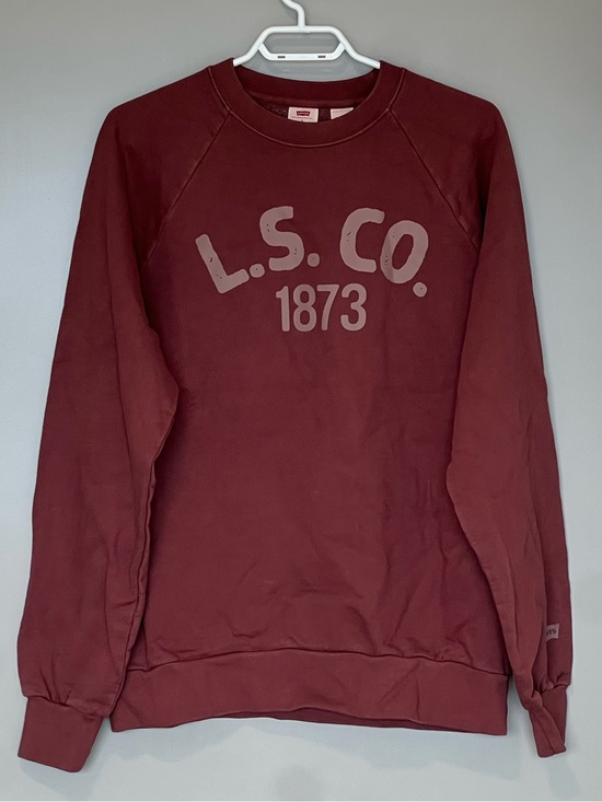 Levis Strauss Sweaters - L.S. Co. 1873 Unisex Crewneck Sweatshirt in Burgundy